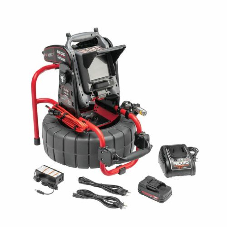 Ridgid Tools Ridgid | Ridgid Seesnake 131 Compact M40 Reel (Stiff Cable) Cs6X Versa Monitor W/ Battery & Charger Kit 63818 Wholesale