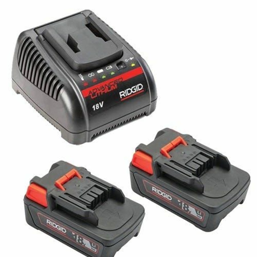 Ridgid Tools Ridgid | Ridgid 18V 2.5 Ah Li-Ion Batteries (X2) & Charger Set 66013 Best Quality